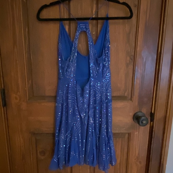 Women’s Free People Blue Sequin Dress Size 4 - Picture 5 of 8